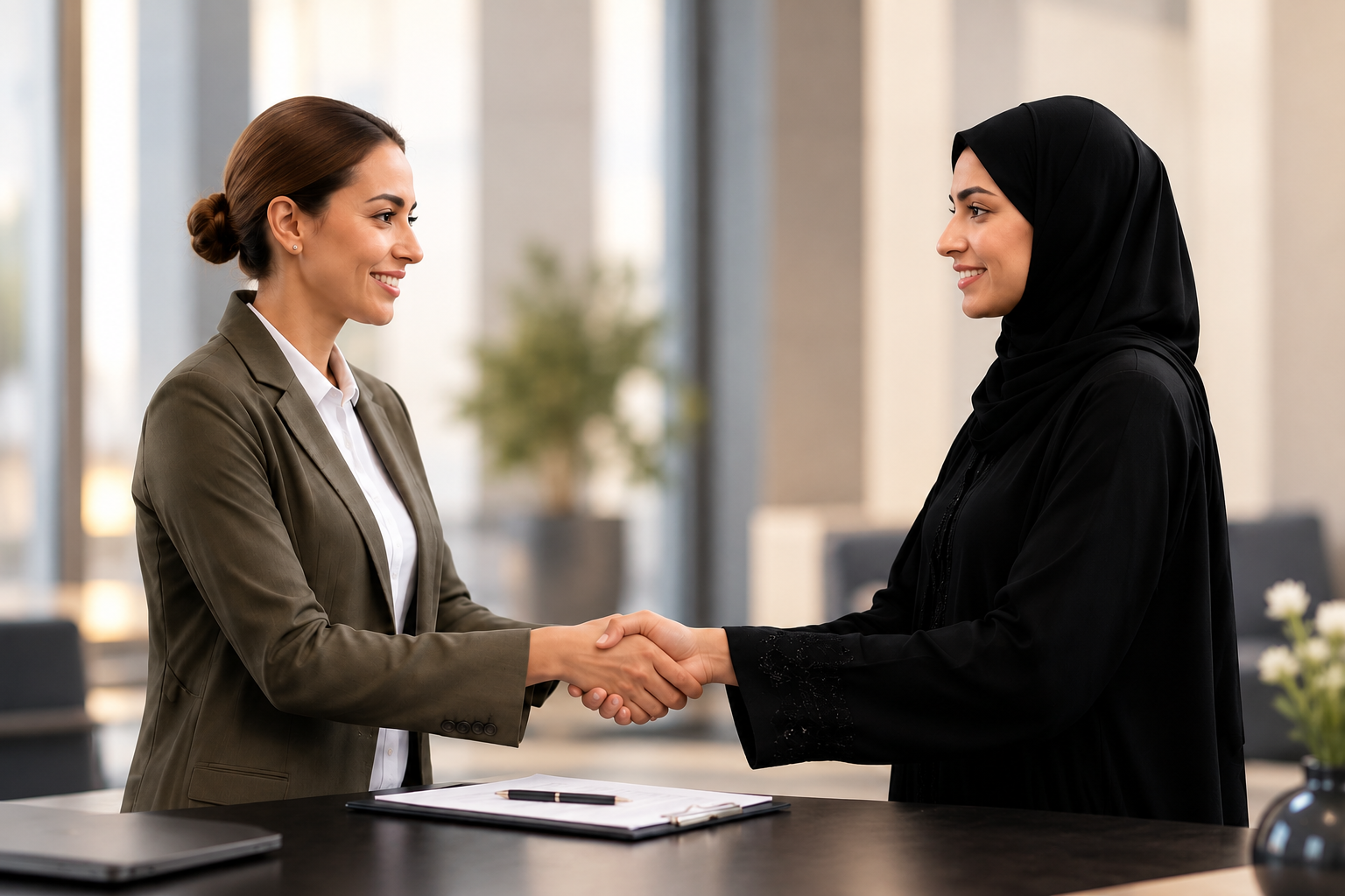 Emirati women in the city